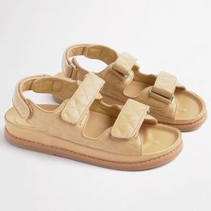 Tony Bianco Beige Quilted Sandals